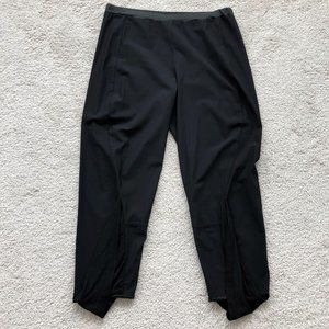 Black Capris with Lower Leg Draping